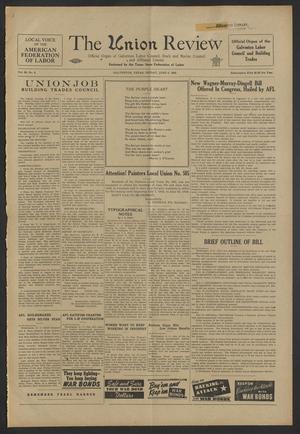 Primary view of object titled 'The Union Review (Galveston, Tex.), Vol. 26, No. 8, Ed. 1 Friday, June 8, 1945'.
