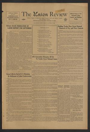Primary view of object titled 'The Union Review (Galveston, Tex.), Vol. 27, No. 26, Ed. 1 Friday, October 11, 1946'.