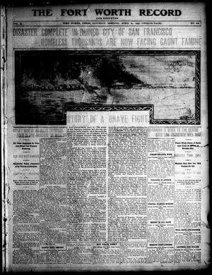 The Fort Worth Record and Register (Fort Worth, Tex.), Vol. 10, No. 188, Ed. 1 Saturday, April 21, 1906