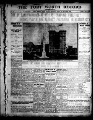 The Fort Worth Record and Register (Fort Worth, Tex.), Vol. 10, No. 189, Ed. 1 Sunday, April 22, 1906