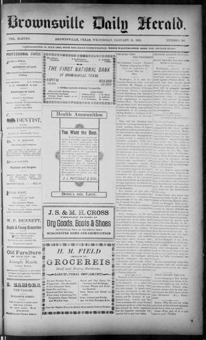 Primary view of object titled 'The Brownsville Daily Herald. (Brownsville, Tex.), Vol. ELEVEN, No. 281, Ed. 1, Wednesday, January 28, 1903'.