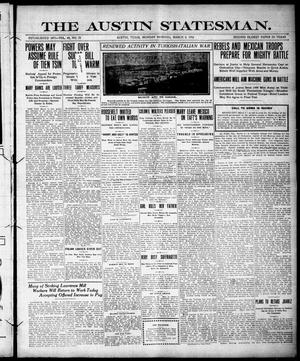 Primary view of object titled 'The Austin Statesman. (Austin, Tex.), Vol. 43, No. 32, Ed. 1 Monday, March 4, 1912'.