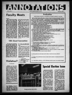 Annotations (Houston, Tex.), Vol. 1, No. 4, February 9, 1973