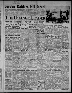Primary view of object titled 'The Orange Leader (Orange, Tex.), Vol. 53, No. 269, Ed. 1 Thursday, November 8, 1956'.