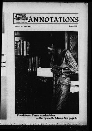 South Texas College of Law, Annotations (Houston, Tex.), Vol. 6, No. 3, October, 1977