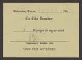 Text: [Authorization for Club Charges, November 11, 1953]