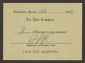 Primary view of [Authorization for Club Charges, October 6, 1953]