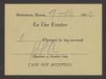 Primary view of [Authorization for Club Charges, September 16, 1953]