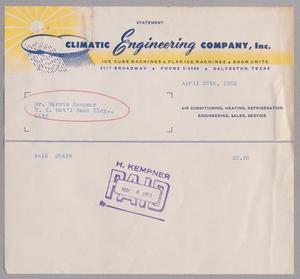 [Statement for the Climatic Engineering Company: April 29, 1953]