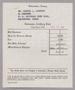 Text: [Monthly Bill for Galveston Artillery Club: August 1954]