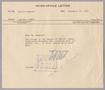 Primary view of [Inter-Office Letter for Harris Leon Kempner, December 16, 1954]