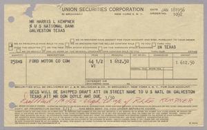 [Union Securities Corporation Order: January 18, 1956]