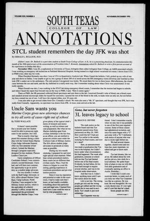 South Texas College of Law Annotations (Houston, Tex.), Vol. 22, No. 3, Ed. 1, November/December, 1993