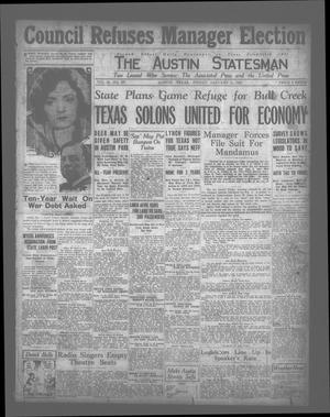 Primary view of object titled 'The Austin Statesman (Austin, Tex.), Vol. 54, No. 197, Ed. 1 Friday, January 2, 1925'.