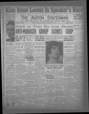 The Austin Statesman (Austin, Tex.), Vol. 54, No. 204, Ed. 1 Friday, January 9, 1925