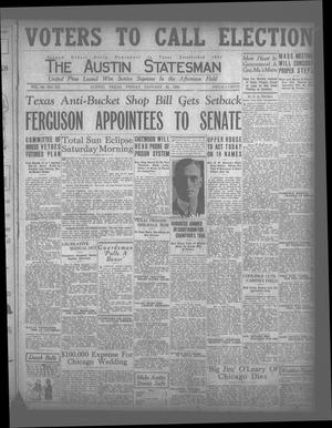 The Austin Statesman (Austin, Tex.), Vol. 54, No. 218, Ed. 1 Friday, January 23, 1925