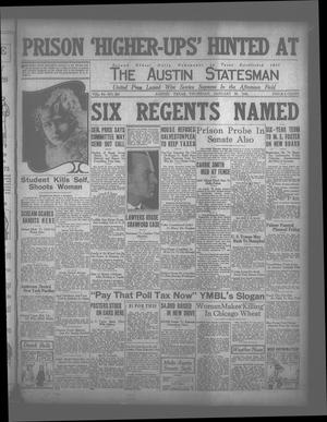 The Austin Statesman (Austin, Tex.), Vol. 54, No. 224, Ed. 1 Thursday, January 29, 1925
