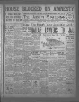 The Austin Statesman (Austin, Tex.), Vol. 54, No. 257, Ed. 1 Friday, March 6, 1925