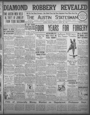 The Austin Statesman (Austin, Tex.), Vol. 54, No. 296, Ed. 1 Monday, April 20, 1925