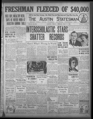 Primary view of object titled 'The Austin Statesman (Austin, Tex.), Vol. 54, No. 312, Ed. 1 Friday, May 8, 1925'.