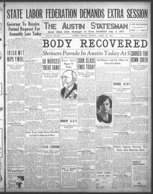 The Austin Statesman (Austin, Tex.), Vol. 55, No. 288, Ed. 1 Friday, April 23, 1926