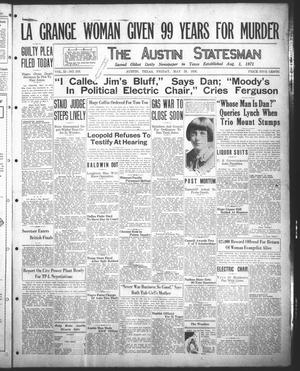 Primary view of object titled 'The Austin Statesman (Austin, Tex.), Vol. 55, No. 318, Ed. 1 Friday, May 28, 1926'.