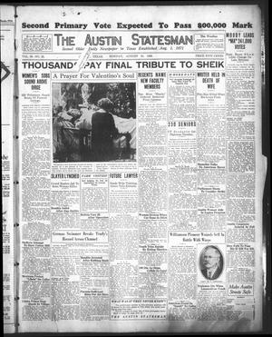 The Austin Statesman (Austin, Tex.), Vol. 56, No. 35, Ed. 1 Monday, August 30, 1926