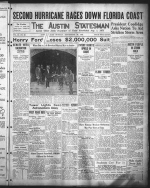 Primary view of object titled 'The Austin Statesman (Austin, Tex.), Vol. 56, No. 49, Ed. 1 Monday, September 20, 1926'.