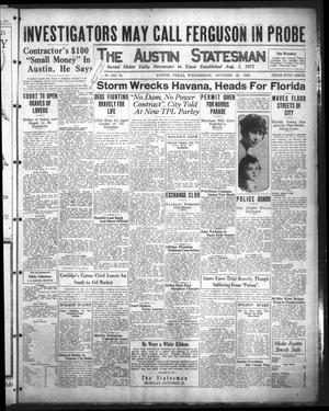 Primary view of object titled 'The Austin Statesman (Austin, Tex.), Vol. 56, No. 74, Ed. 1 Wednesday, October 20, 1926'.