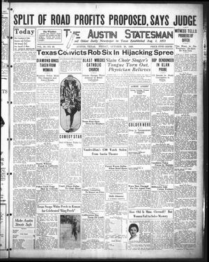 Primary view of object titled 'The Austin Statesman (Austin, Tex.), Vol. 56, No. 85, Ed. 1 Friday, October 29, 1926'.
