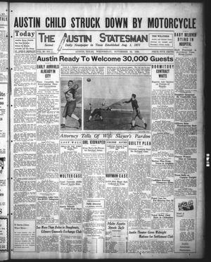 Primary view of object titled 'The Austin Statesman (Austin, Tex.), Vol. 56, No. [111], Ed. 1 Wednesday, November 24, 1926'.