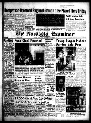 The Navasota Examiner and Grimes County Review (Navasota, Tex.), Vol. 63, No. 11, Ed. 1 Thursday, November 28, 1957