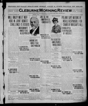 Primary view of object titled 'Cleburne Morning Review (Cleburne, Tex.), Ed. 1 Thursday, August 12, 1920'.