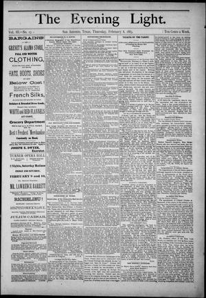 The Evening Light (San Antonio, Tex.), Vol. 3, No. 17, Ed. 1, Thursday, February 8, 1883