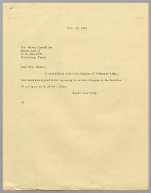 Primary view of object titled '[Letter from Harris Leon Kempner to Harry Hewell, December 30, 1963]'.