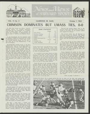 Primary view of object titled 'News and Views of Harvard Sports, Volume 6, Number 3, October 1, 1963'.