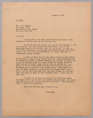 [Letter from Harris Leon Kempner to I. H. Kempner, August 2, 1948]