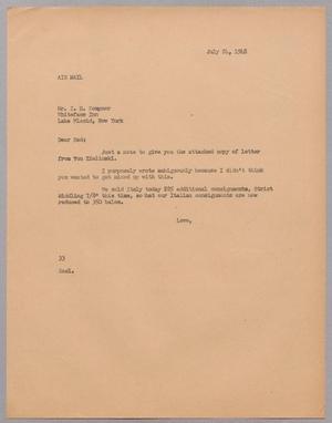 [Letter from Harris Leon Kempner to I. H. Kempner, July 24, 1948]