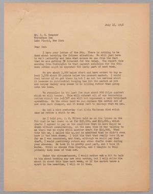 [Letter from Harris Leon Kempner to I. H. Kempner, July 15, 1948]
