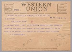 [Telegram from Isaac H. Kempner to G. Kempner, July 11, 1948]