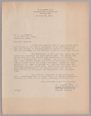 [Letter from Emil H. Klatt to I. H. Kempner, January 28, 1948]