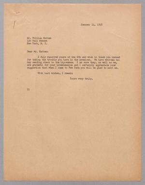 [Letter from I. H. Kempner to William Katten, January 14, 1948]