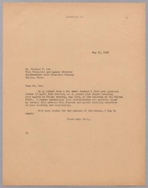 [Letter from I. H. Kempner to Richard R. Lee, May 10, 1948]