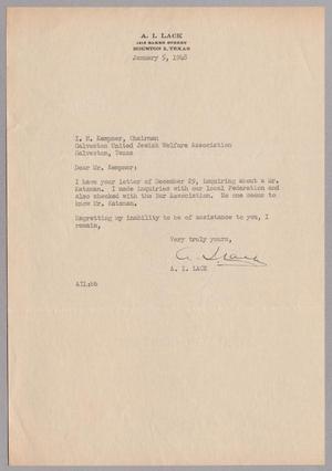 [Letter from A. I. Lack to I. H. Kempner, January 5, 1948]