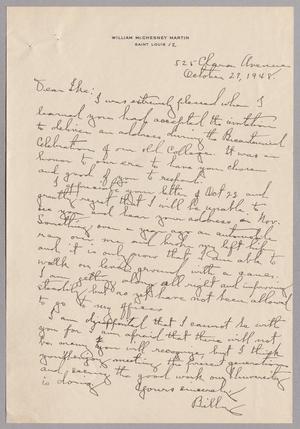 Primary view of object titled '[Letter from William McChesney Martin to I. H. Kempner, October 27, 1948]'.