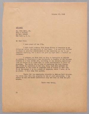 [Letter from I. H. Kempner to Otto Marx, Jr., October 29, 1948]