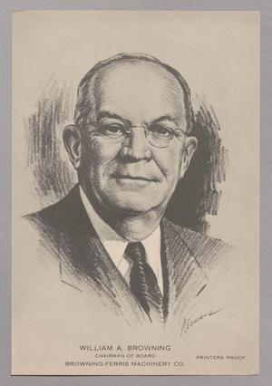 Primary view of object titled '[Illustrated Portrait of William A. Browning]'.