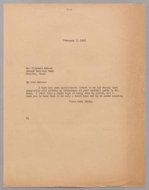 [Letter from Isaac Herbert Kempner to Clarence Malone, February 7, 1948]