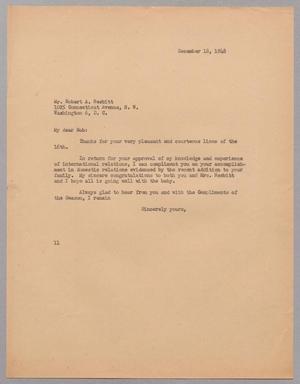 [Letter from I. H. Kempner to Robert A. Nesbitt, December 18, 1948]