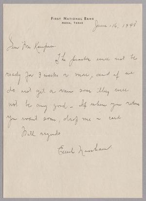[Letter from Emile Nussbaum to I. H. Kempner, June 16, 1948]